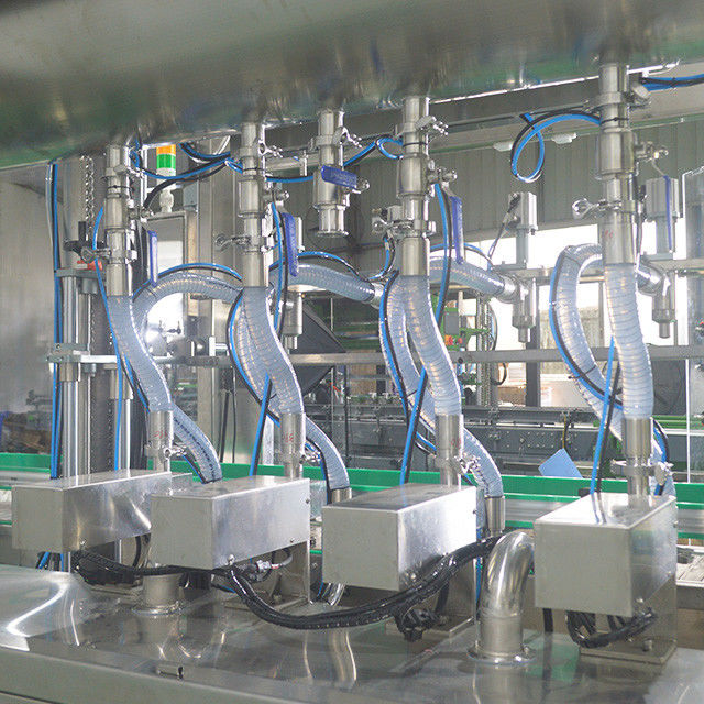 Máquina automática de llenado de aceite de oliva líquido de 4 cabezas para aceite de girasol