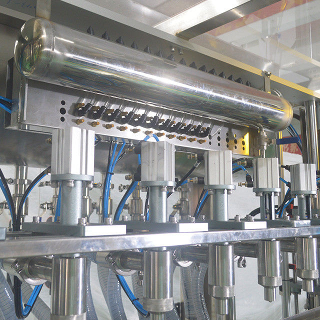 Máquina de llenado de aceite con bomba de engranajes de 3 cabezas para la línea de producción de sellamiento, etiquetado y embalaje