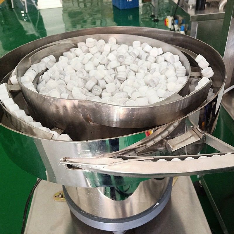 Sortador de botellas/tubos de plástico con tapa de alimentación y vibrador de clasificación de tapas de plástico