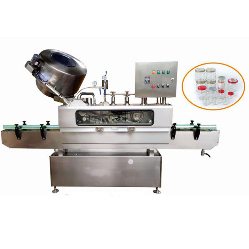 Tres tipos de tapón Máquina de sellado al vacío de vapor para botellas de vidrio y tapas sin tornillo