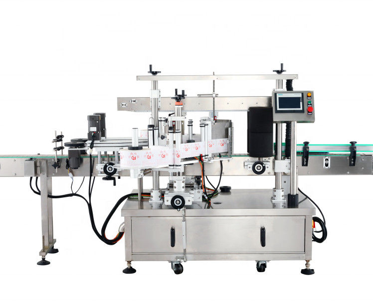 Máquina de etiquetado de botellas de alimentos con impresora de código de fecha y ventaja de tapa automática de tornillo