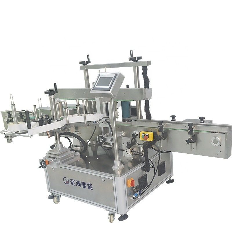 Máquina de etiquetado de botellas de alimentos con impresora de código de fecha y ventaja de tapa automática de tornillo