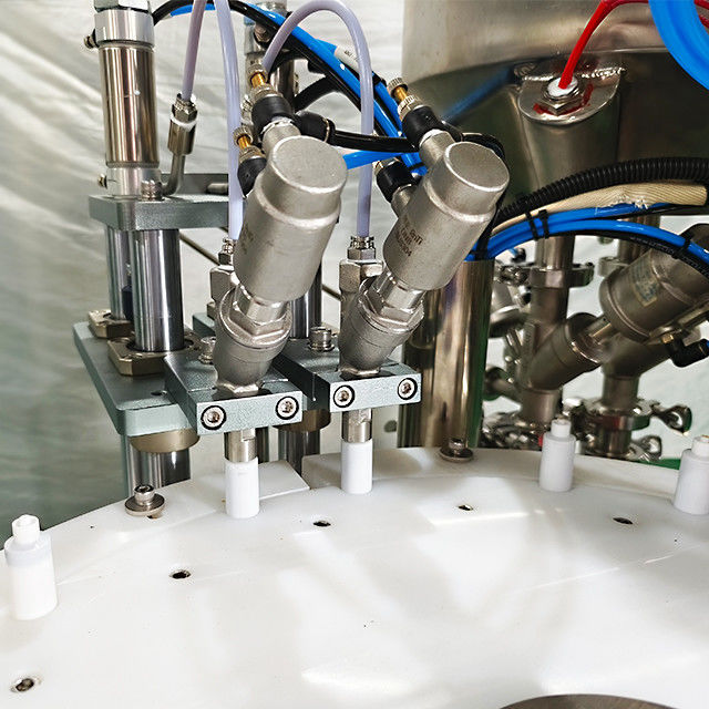 Máquina de llenado y tapón de tornillo de dos cabezas neumática de 10 ml para gel de aceite líquido