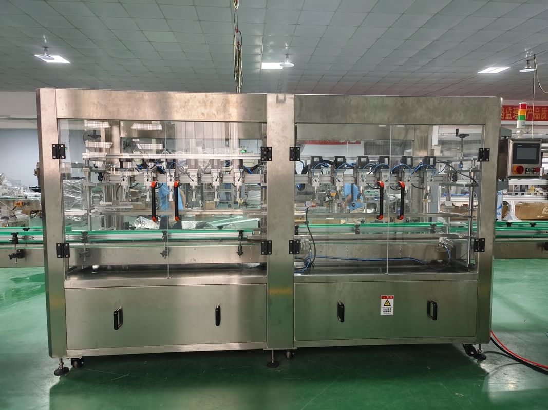 Línea de producción de detergente para champú de lavandería de 25KW con etiquetado y tapón de doble lado