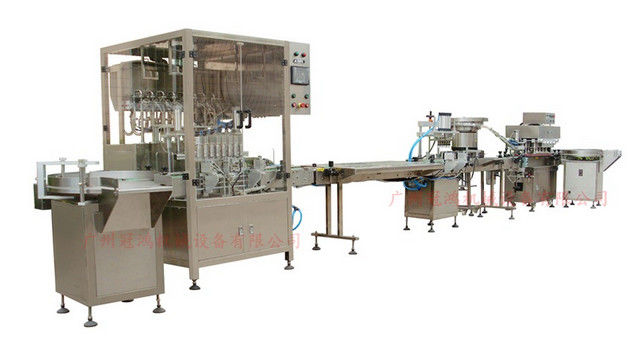 Máquina eléctrica de llenado de botellas de perfumes, tapa y etiquetado para producción automática