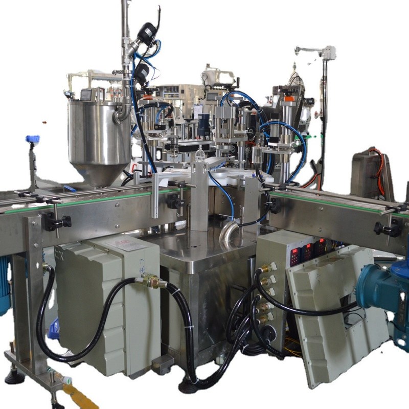 Línea de producción automática de botellas de perfume cosmético para bebidas alimenticias
