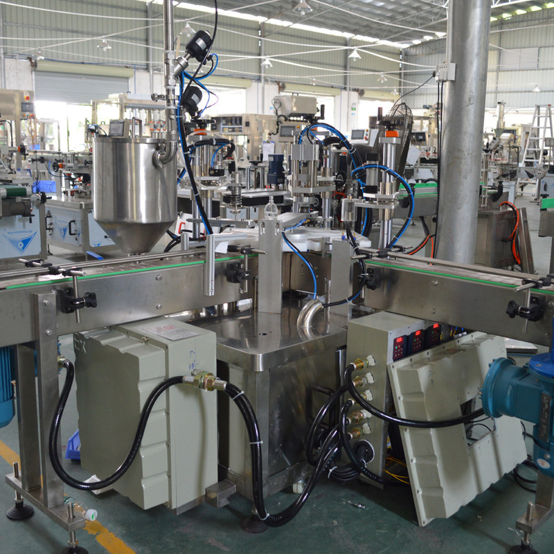Línea de producción automática de botellas de perfume cosmético para bebidas alimenticias