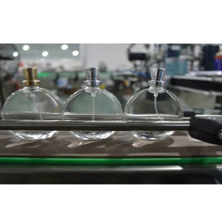Línea de producción automática de botellas de perfume cosmético para bebidas alimenticias