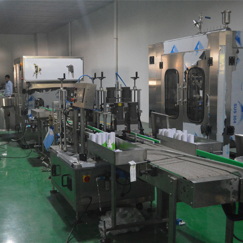 16 cabezas botella de cuidado de la piel bomba peristáltica línea de producción de máquina de llenado para la salida