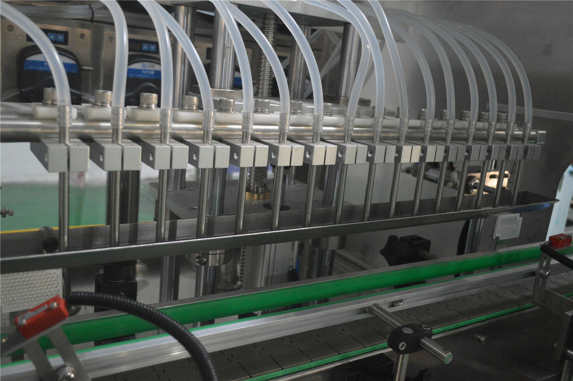 16 cabezas botella de cuidado de la piel bomba peristáltica línea de producción de máquina de llenado para la salida