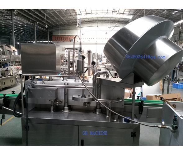 Inspección por video de la máquina automática de tapón de vacío de vapor para botellas de vidrio