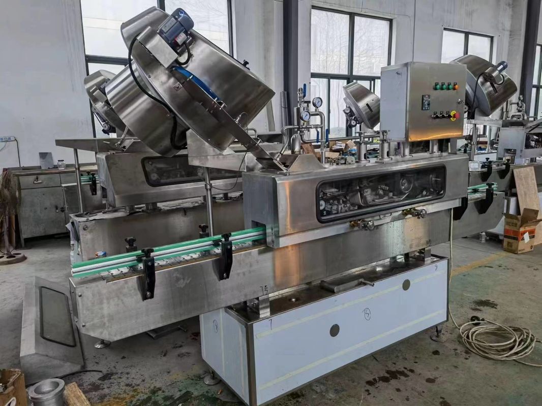 Inspección por video de la máquina automática de tapón de vacío de vapor para botellas de vidrio