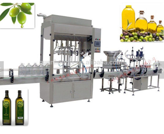 Máquina eléctrica automática de llenado y tapón para aceite de maíz de soja de girasol 2000bph