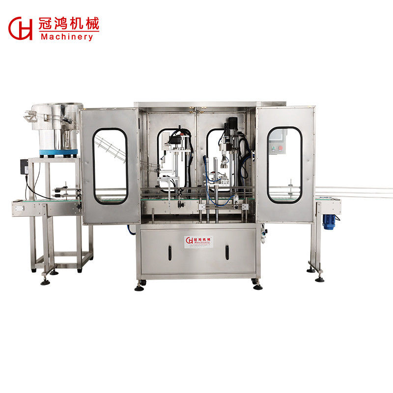 2000*1400*2380mm Máquina automática automática de taponamiento de botellas de plástico con tornillo para taponamiento