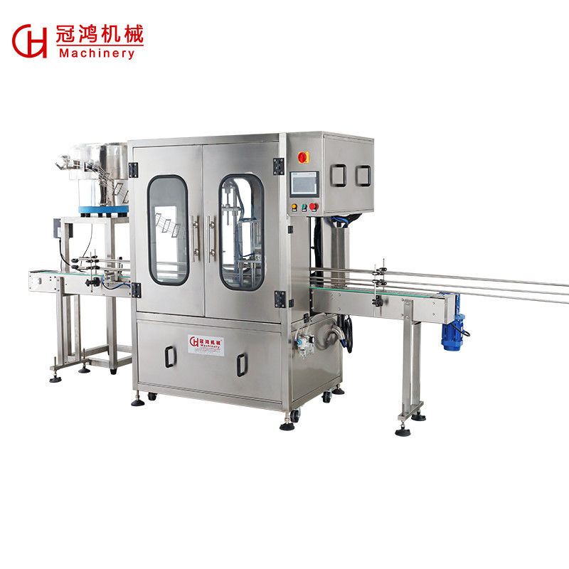 2000*1400*2380mm Máquina automática automática de taponamiento de botellas de plástico con tornillo para taponamiento