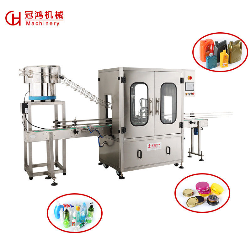 2000*1400*2380mm Máquina automática automática de taponamiento de botellas de plástico con tornillo para taponamiento
