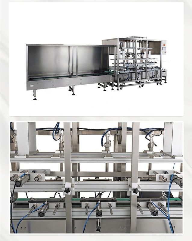 Material de embalaje de papel 5 Boquilla Máquina automática de llenado de líquido para productos químicos