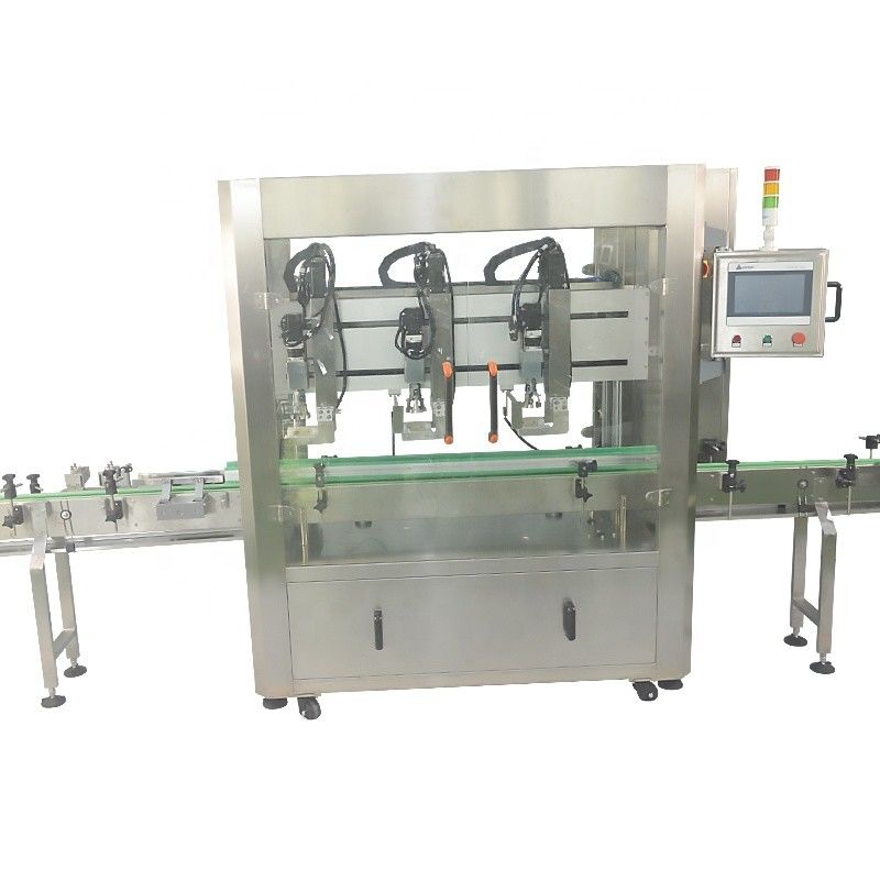 Máquina de tapado automático de 3 cabezas de alto rendimiento para botellas de plástico de capacidad 4000BPH