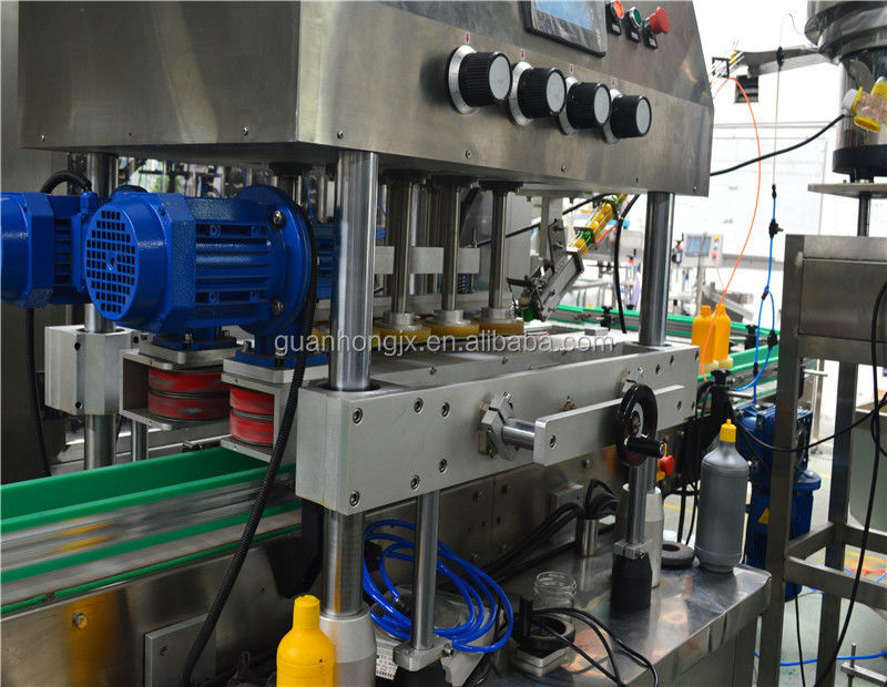 Alta productividad 16 cabezas de sellador de neumáticos Servo pistón máquina automática de llenado de tapas