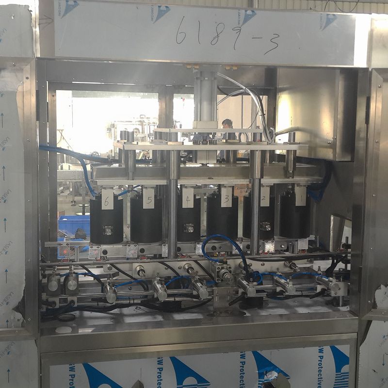 2400-3000 botellas por hora máquina automática lineal de tipo de botella de vidrio frasco de metal de estaño de vacío sellador de tapa