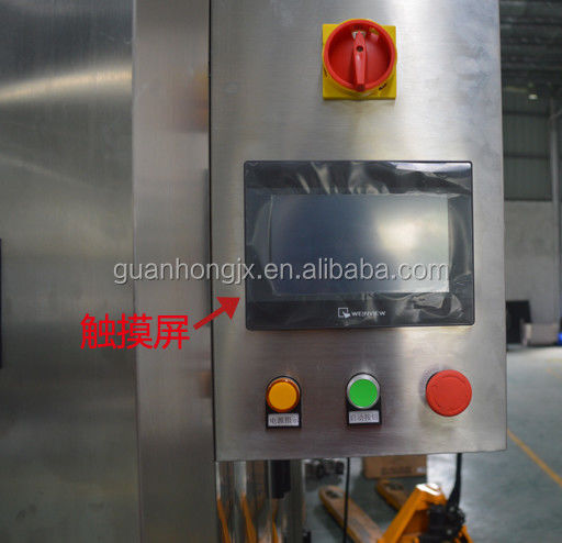 2400-3000 botellas por hora máquina automática lineal de tipo de botella de vidrio frasco de metal de estaño de vacío sellador de tapa