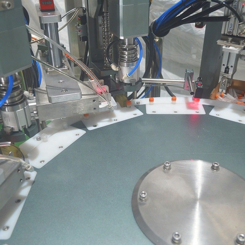 Máquina de etiquetado de tapón de llenado de líquido de tubo de reactivo tipo Chuck con capacidad de 800 KG