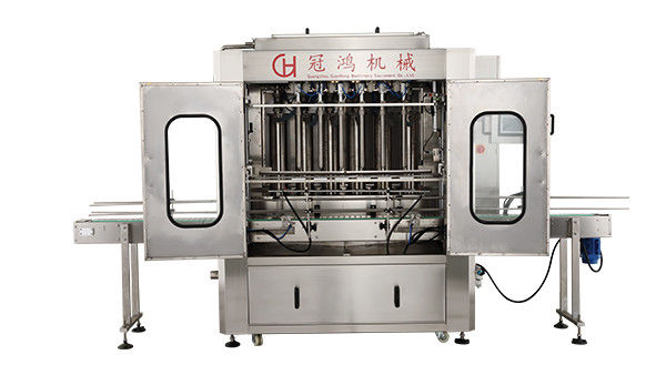 Máquina automática de llenado de líquido de 4 cabezas para el embalaje de aceite comestible/champoo/líquido/detergente