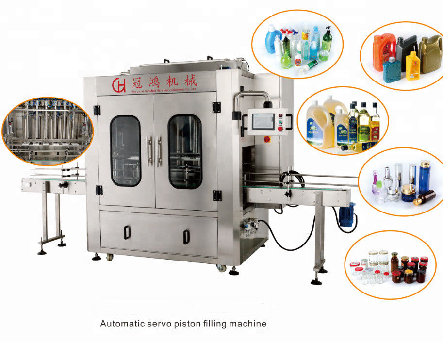 Máquina automática de llenado con pistón caliente de 4 cabezas para el programa de control de relleno de gel/cera para el cabello