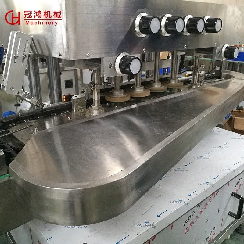 Máquina de tapa de botellas de vidrio de pequeña capacidad para aceite esencial y tapa de aceite medicado