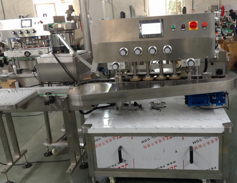 Máquina de tapa de botellas de vidrio de pequeña capacidad para aceite esencial y tapa de aceite medicado