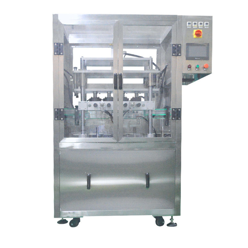 Máquina de tapón de botellas con vacío de seis cabezas de acero inoxidable 304 para producción de alta velocidad