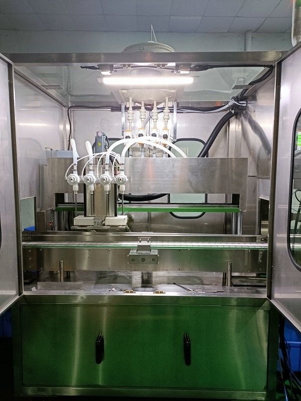 Máquina de llenado de tipo servo pistón de 4 cabezas para línea de producción automática de ácido sulfúrico